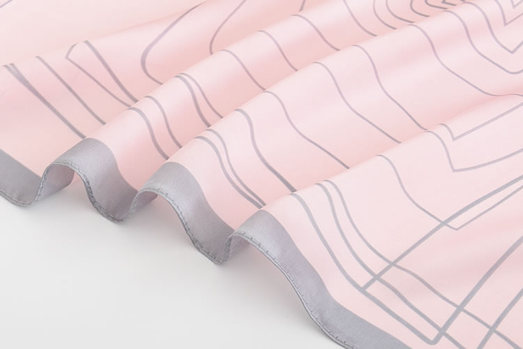 Fashion White Geometric Printing Imitation Silk Small Square Scarf,Thin Scaves