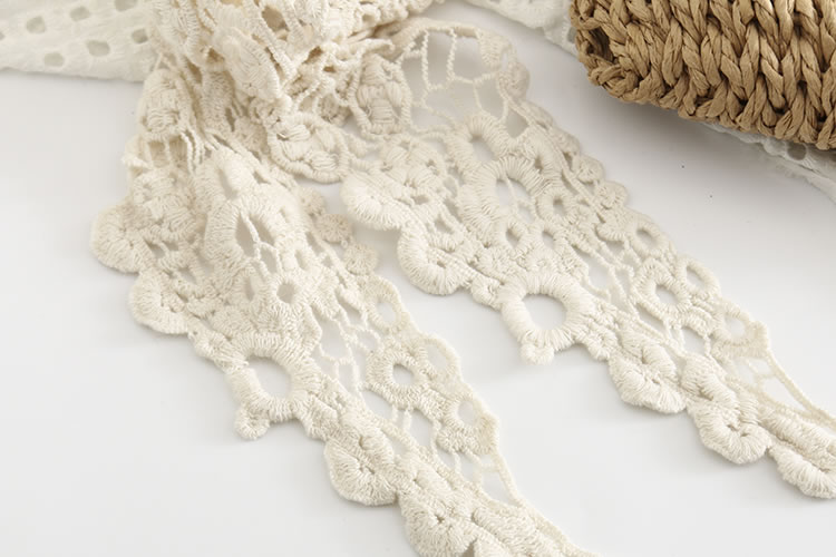Fashion Creamy-white Solid Color Lace Cutout Shawl Scarf,Thin Scaves