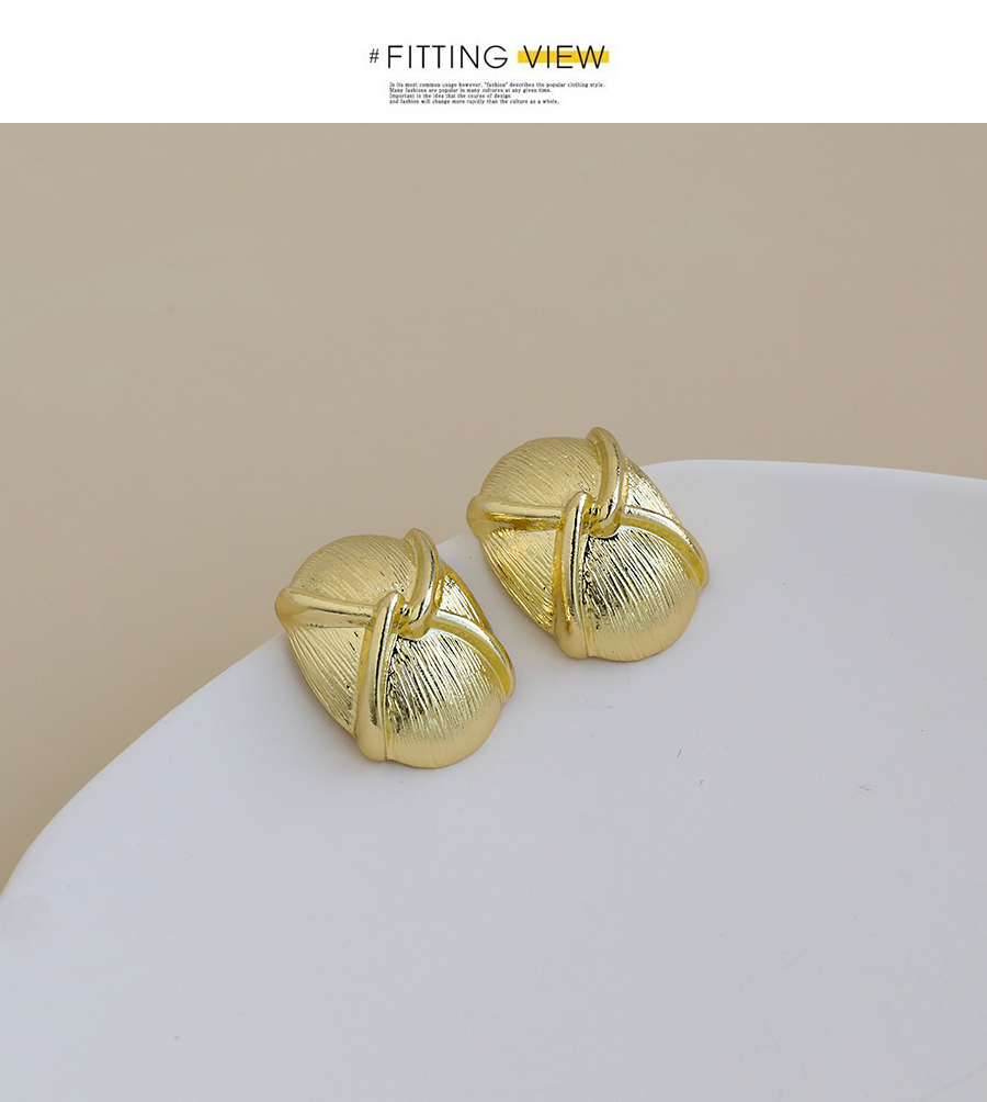 Fashion Golden Alloy Ring Chain Earrings,Drop Earrings