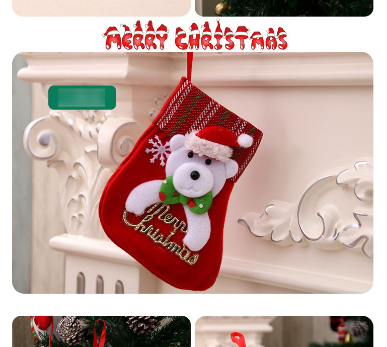 Fashion Bear Christmas Santa Claus Elk Children Gift Bag,Festival & Party Supplies