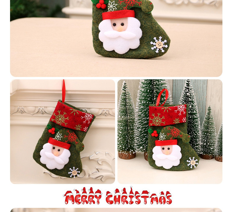 Fashion Snowman Christmas Print Stitching Elderly Elk Christmas Socks,Festival & Party Supplies