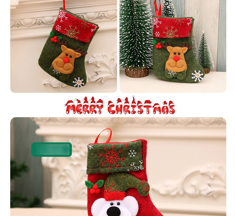 Fashion Senior Christmas Print Stitching Elderly Elk Christmas Socks,Festival & Party Supplies