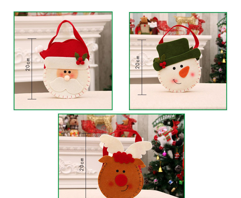 Fashion Deer Santa Claus Non Woven Christmas Apple Gift Bag,Festival & Party Supplies
