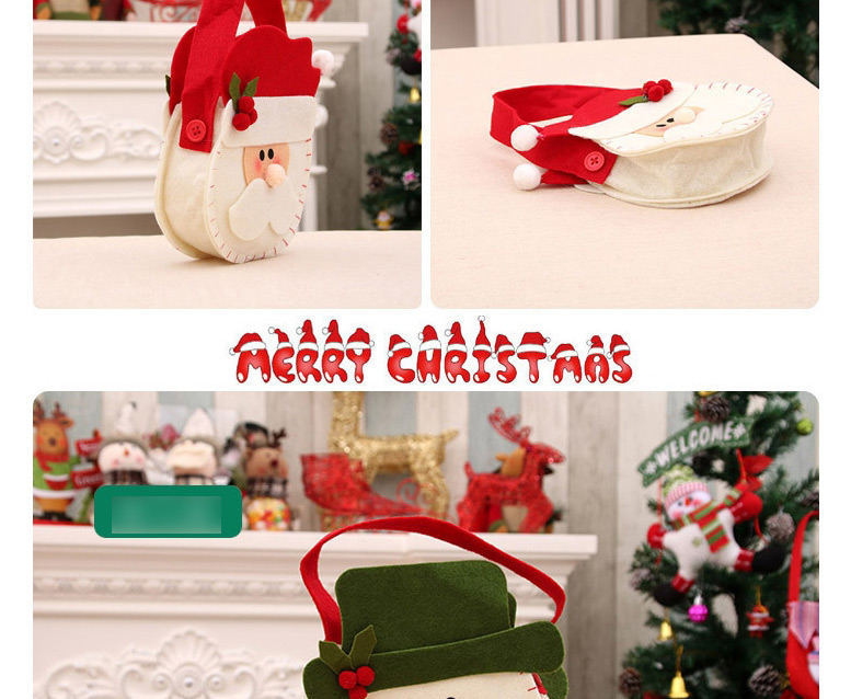 Fashion Snowman Santa Claus Non Woven Christmas Apple Gift Bag,Festival & Party Supplies
