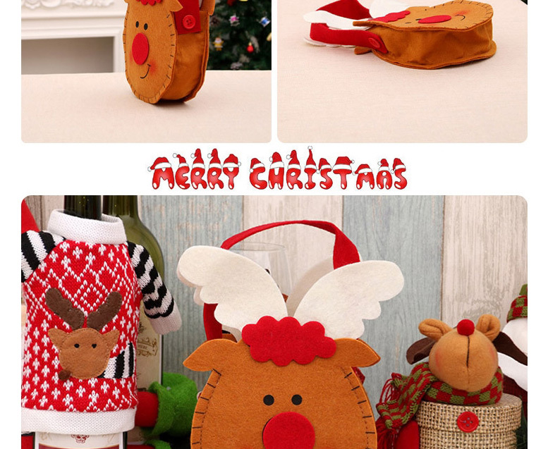 Fashion Old Man Santa Claus Non Woven Christmas Apple Gift Bag,Festival & Party Supplies