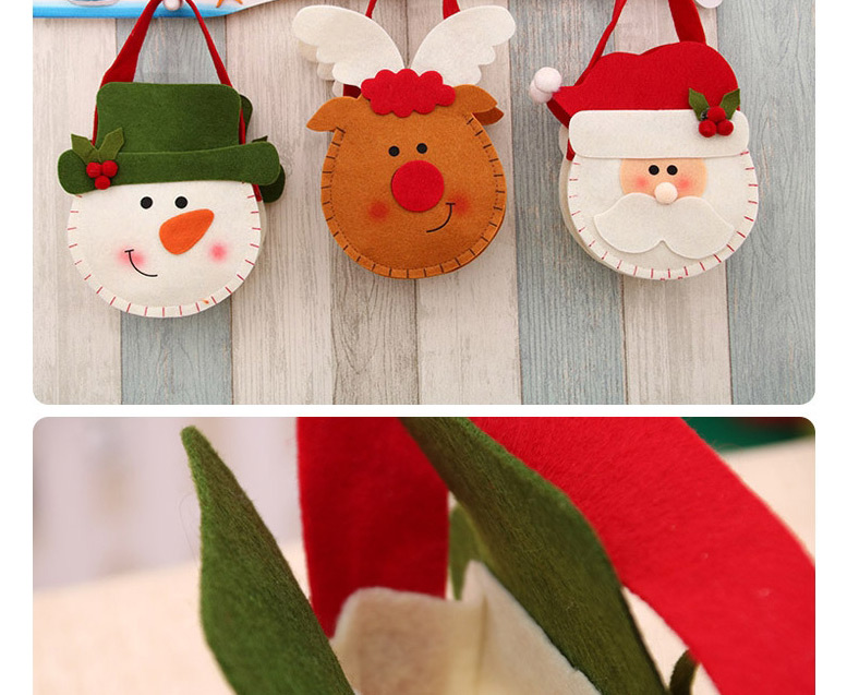 Fashion Snowman Santa Claus Non Woven Christmas Apple Gift Bag,Festival & Party Supplies