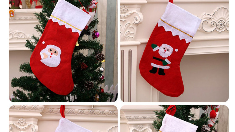 Fashion White Side Socks (random Pattern) Christmas Stitching Contrast Color Christmas Socks,Festival & Party Supplies