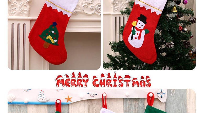 Fashion White Side Socks (random Pattern) Christmas Stitching Contrast Color Christmas Socks,Festival & Party Supplies