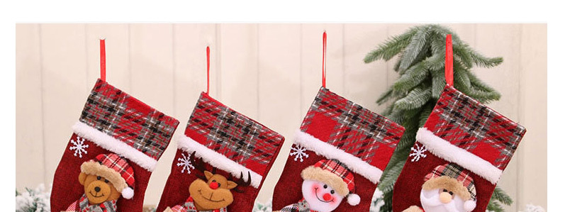 Fashion Snowman Christmas Doll Doll Three-dimensional Linen Long-leg Christmas Stocking,Festival & Party Supplies
