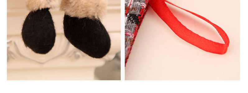 Fashion Bear Christmas Doll Doll Three-dimensional Linen Long-leg Christmas Socks,Festival & Party Supplies