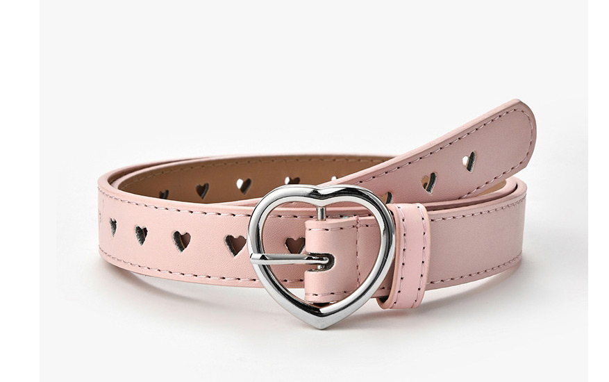 Fashion Pink Heart Hole Hollow Dress Childrens Belt,Wide belts