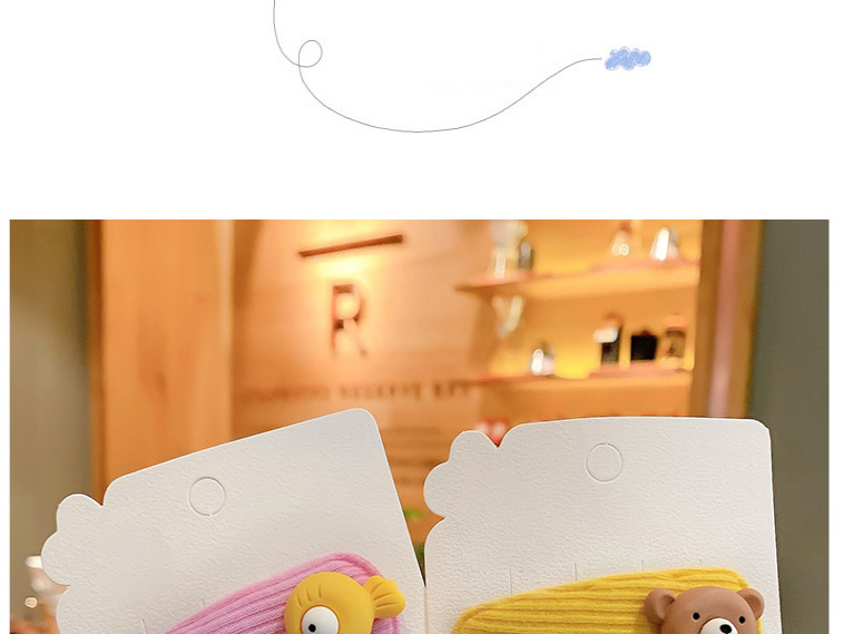 Fashion Yellow【2-piece Set】 Bowknot Animal Resin Geometric Children Hairpin,Hairpins