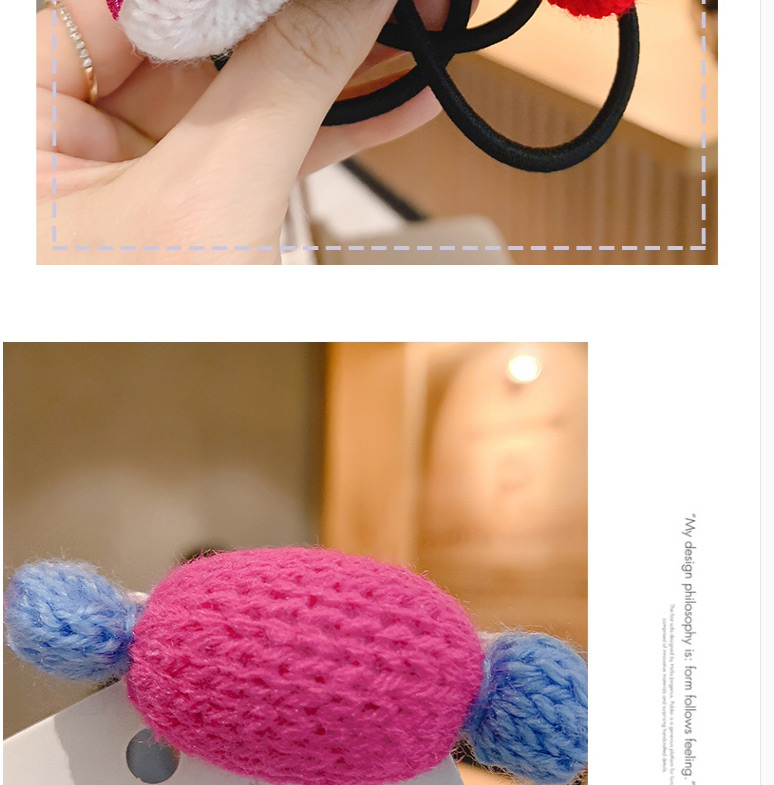 Fashion Korean Powder Hairpin Knitted Woolen Hat Letter Children S Hair Rope Hairpin,Hairpins