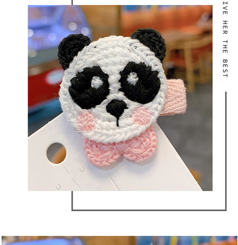 Fashion Panda Knitted Animal Rabbit Ears Hit Color Children Hairpin,Hairpins