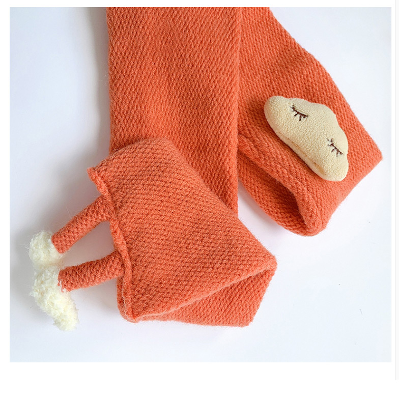 Fashion Little Feet Bib [beige White] Yunduo Little Feet Knitted Children Scarf,knitting Wool Scaves