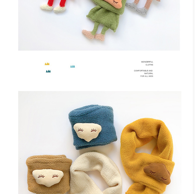 Fashion Little Feet Bib [red] Yunduo Little Feet Knitted Children Scarf,knitting Wool Scaves
