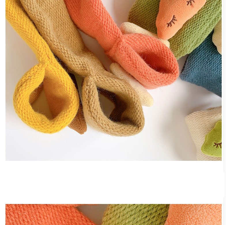 Fashion Little Feet Bib [green] Yunduo Little Feet Knitted Children Scarf,knitting Wool Scaves