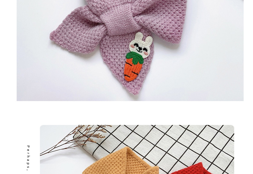 Fashion Little Elephant [burgundy] Animal Bowknot Children S Knitted Wool Scarf,knitting Wool Scaves
