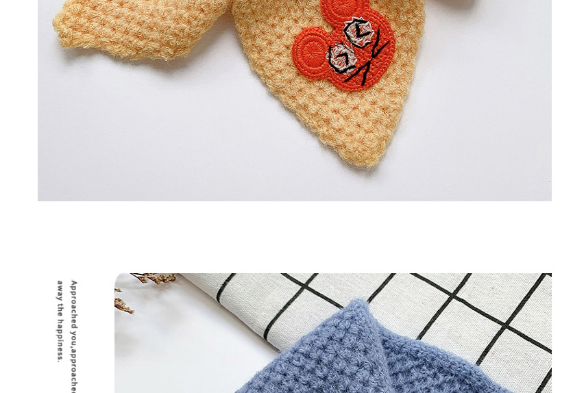Fashion Cute Mouse [orange] Animal Bowknot Children S Knitted Wool Scarf,knitting Wool Scaves