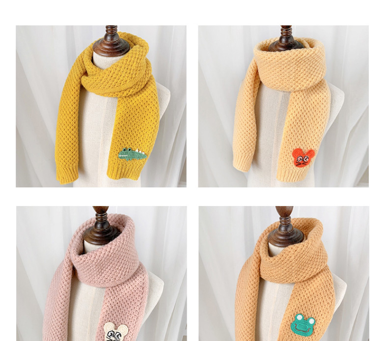 Fashion Crocodile【beige White】 Animal Wool Knitted Children S Scarf,knitting Wool Scaves