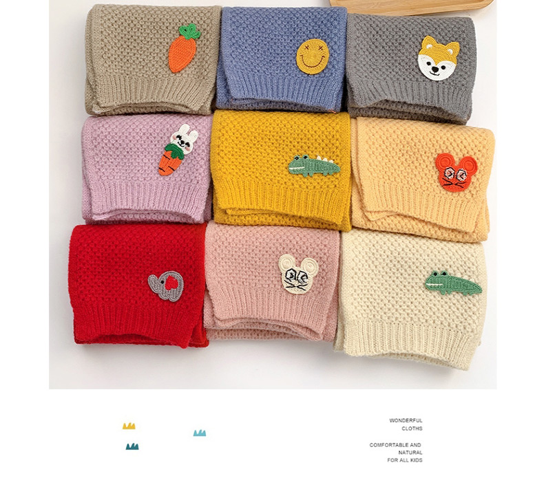 Fashion Cute Mouse【pink】 Animal Wool Knitted Children S Scarf,knitting Wool Scaves