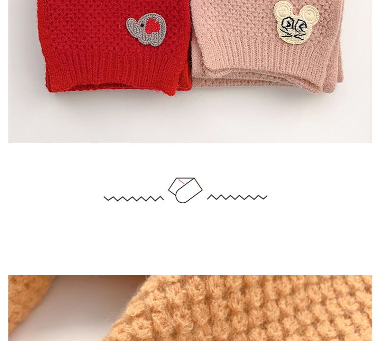 Fashion Cute Mouse【orange】 Animal Wool Knitted Children S Scarf,knitting Wool Scaves