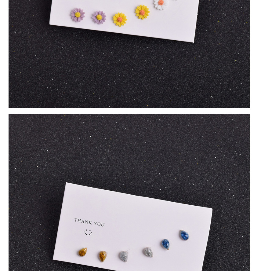 Fashion Floret Fruit Daisy Flower Geometric Clay Earrings Set,Jewelry Sets
