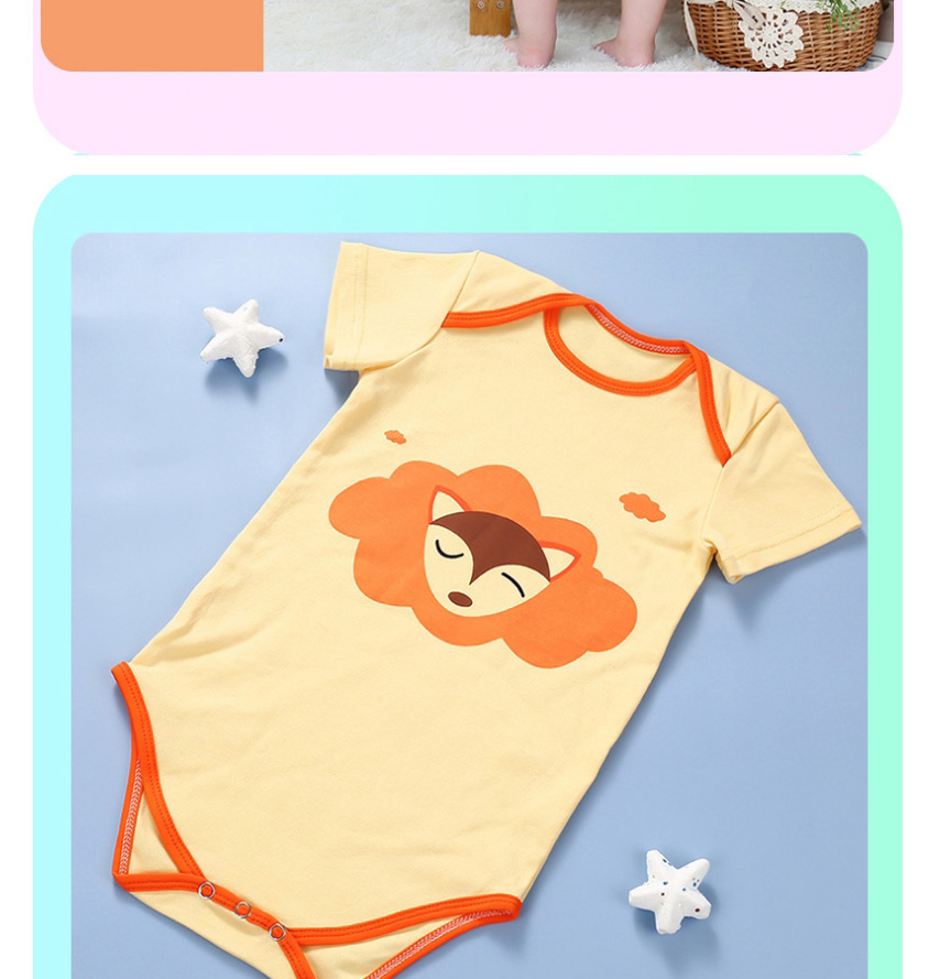 Fashion Jellyfish Short Sleeve Romper Animal Print Contrast Color Newborn Short-sleeved Romper,SLEEPWEAR & UNDERWEAR
