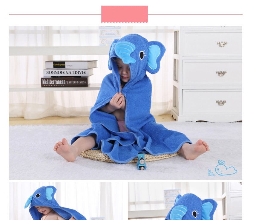 Fashion Blue Elephant Shawl Animal Childrens Bathrobe Cloak,Kids Clothing