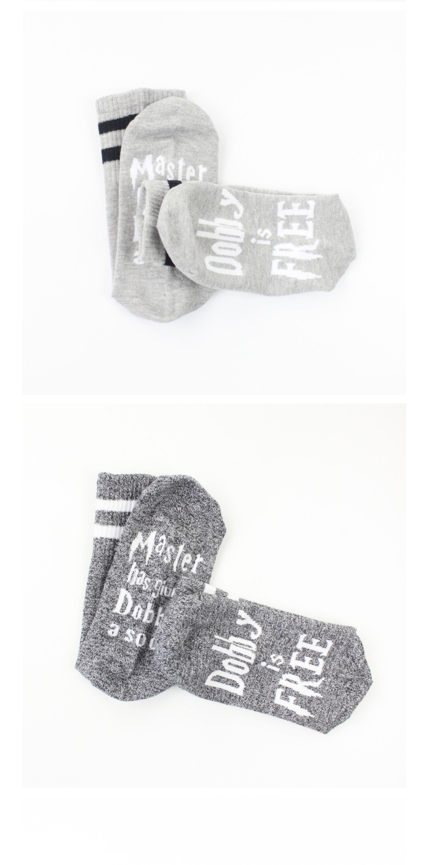Fashion Short Gray Black Striped Socks With Letter Socks,Fashion Socks