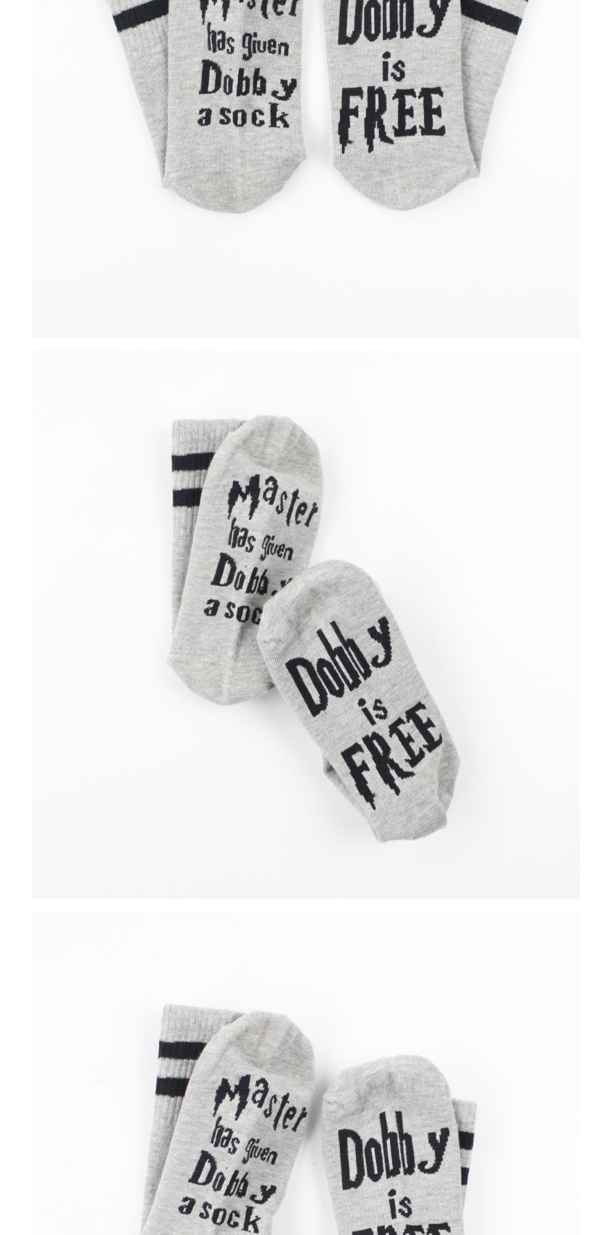 Fashion Gray On Black Striped Socks With Letter Socks,Fashion Socks