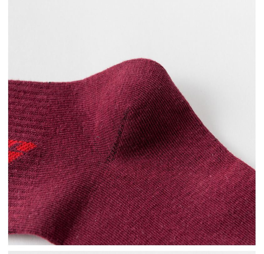 Fashion Red Letter On White English Letters Hit Color Cotton Socks,Fashion Socks