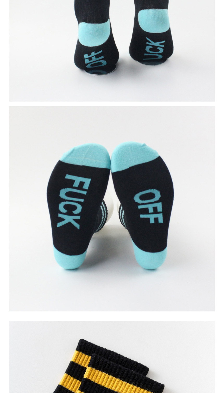 Fashion Gray Black Mens Cotton Socks With Contrasting Letters,Fashion Socks