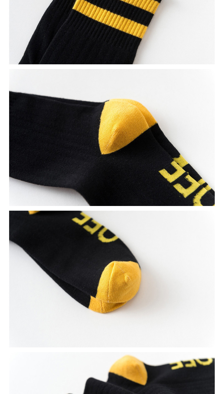 Fashion Black And White Mens Cotton Socks With Contrasting Letters,Fashion Socks