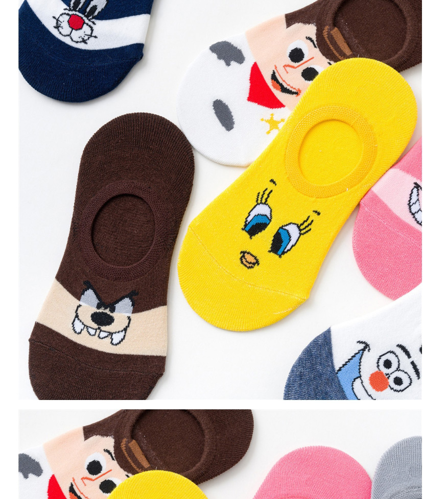 Fashion Smiley White Dispensed Non-slip Angry Birds Rabbit Cotton Boat Socks,Fashion Socks