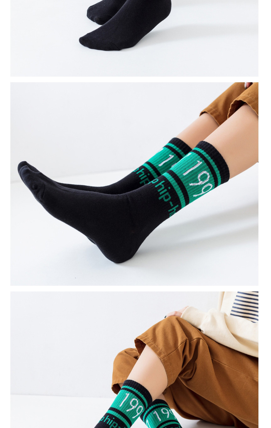 Fashion Diagonal Black And White Numbers And Letters In Cotton Socks,Fashion Socks