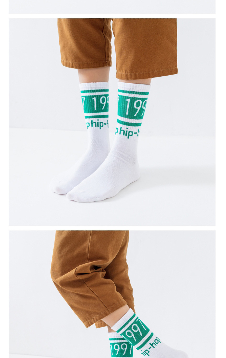 Fashion White Numbers And Letters In Cotton Socks,Fashion Socks