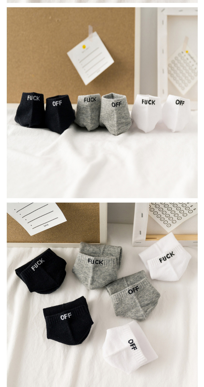 Fashion Gray Letter Cotton Non-slip Boat Socks,Fashion Socks