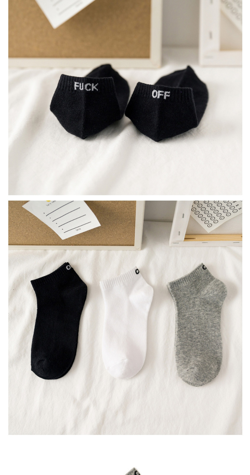 Fashion Gray Letter Cotton Non-slip Boat Socks,Fashion Socks