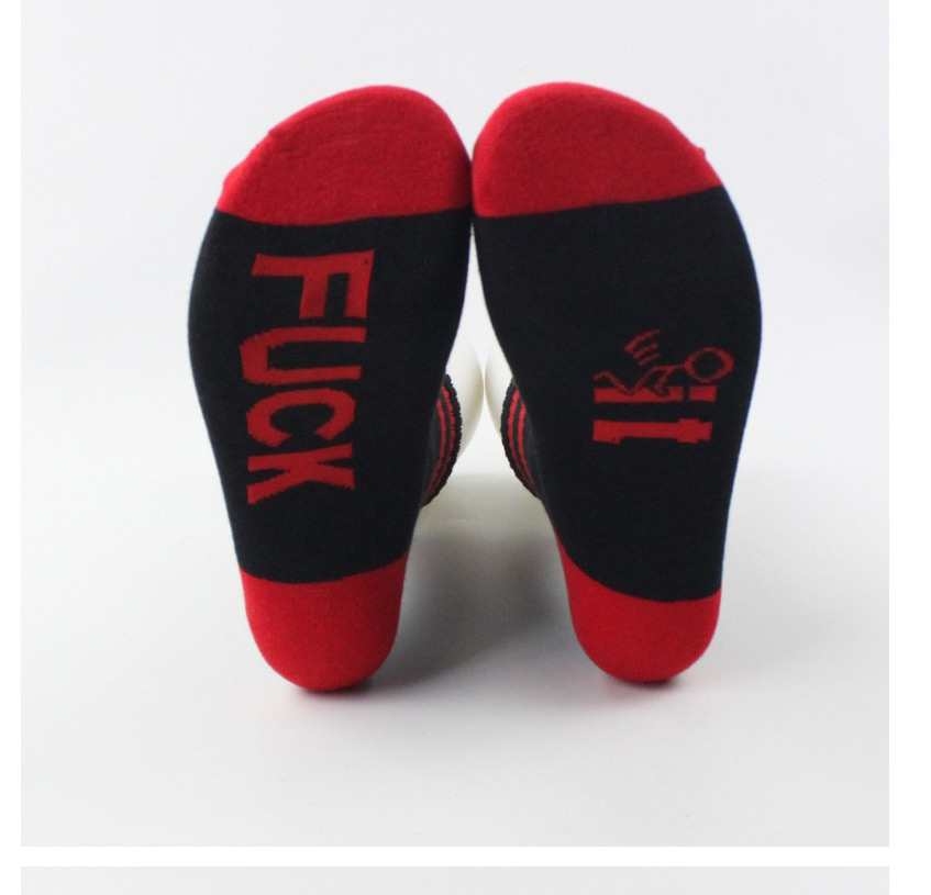 Fashion Red Letter Contrast Color Mens Tube Socks,Fashion Socks