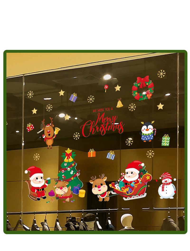 Fashion Christmas Gift Christmas Window Glass Doors And Windows Office Decoration Wall Stickers,Festival & Party Supplies