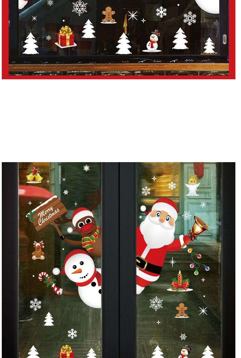 Fashion Santa Claus Christmas Window Glass Doors And Windows Office Decoration Wall Stickers,Festival & Party Supplies