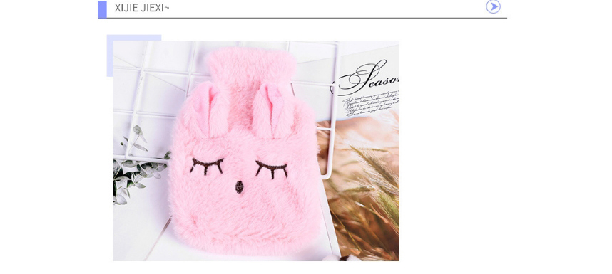 Fashion Gray Plush Squinted Rabbit Removable And Washable Hot Water Bottle,Other Creative Stationery