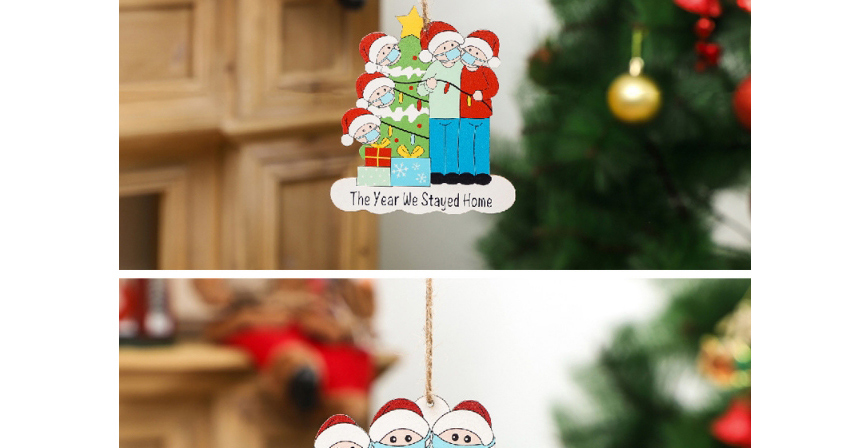 Fashion Type B Survivor Pendant Christmas Greetings For A Family Wooden Pendant,Festival & Party Supplies