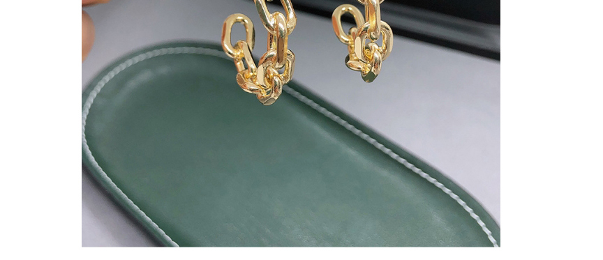 Fashion Silver Color Interlocking Chain Alloy Hollow Earrings,Stud Earrings
