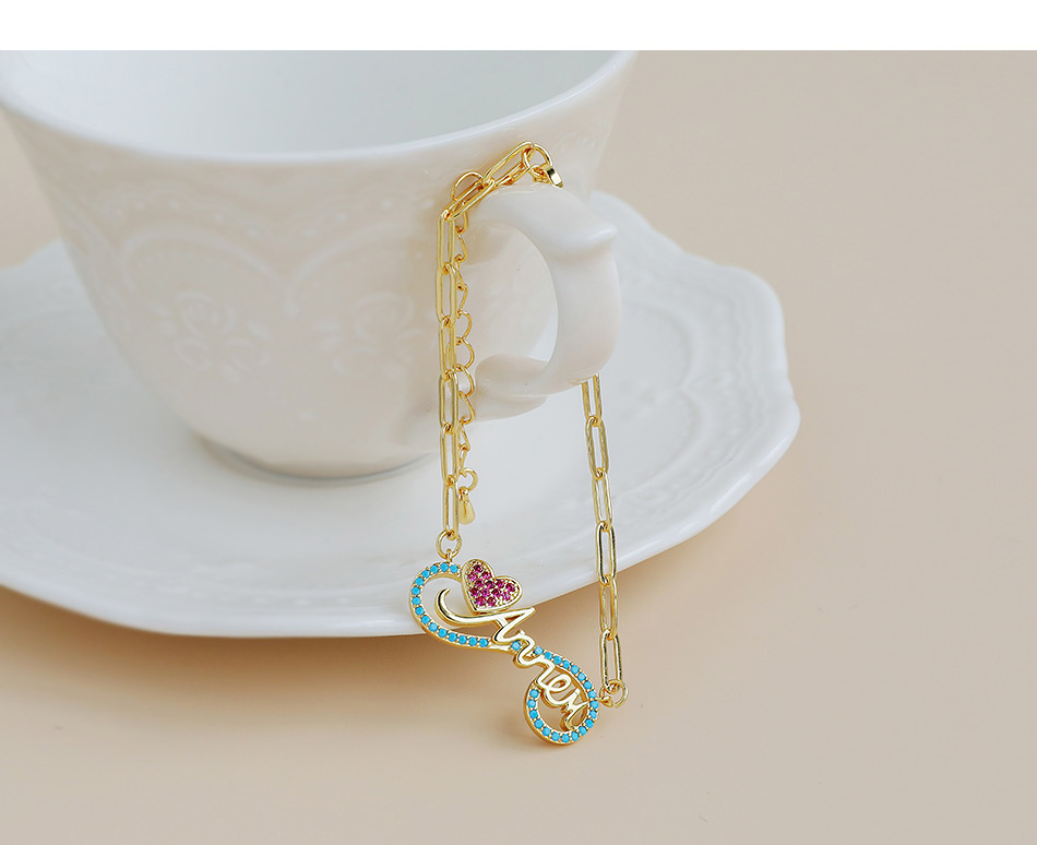 Fashion 1#gold Color Copper Inlaid Zircon Crescent Tree Of Life Bracelet,Bracelets