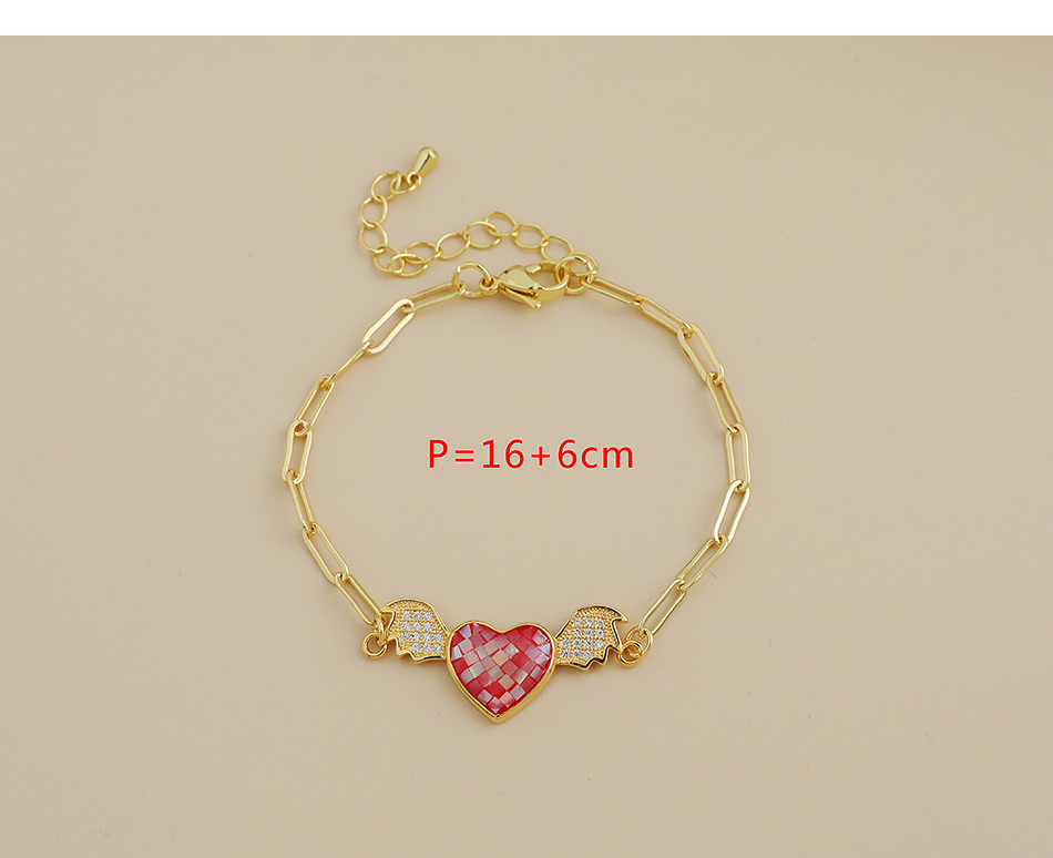 Fashion 3#gold Color Copper Inlaid Zircon Doll Love Lip Bracelet,Bracelets