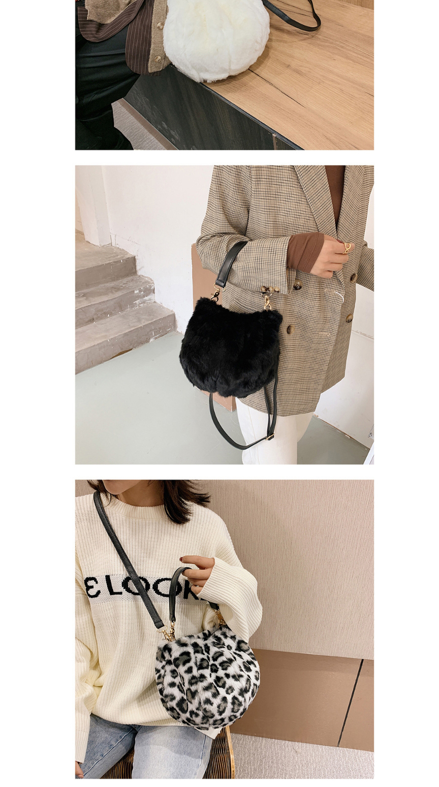 Fashion Flower Ash Plush Pleated Shell One-shoulder Messenger Bag,Handbags