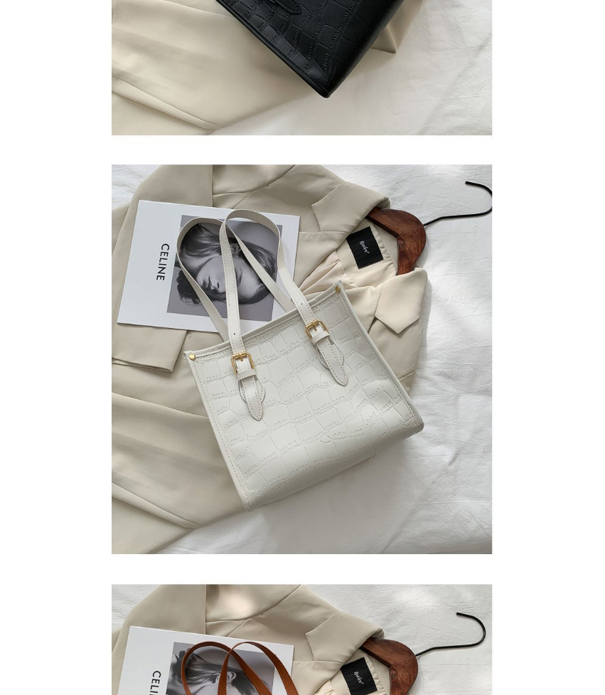 Fashion White Large Capacity Stone Pattern One-shoulder Messenger Bag,Shoulder bags