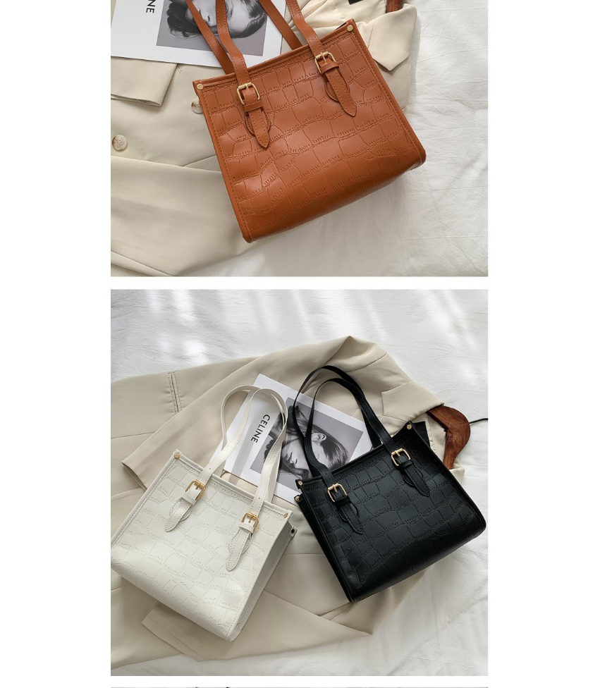 Fashion White Large Capacity Stone Pattern One-shoulder Messenger Bag,Shoulder bags